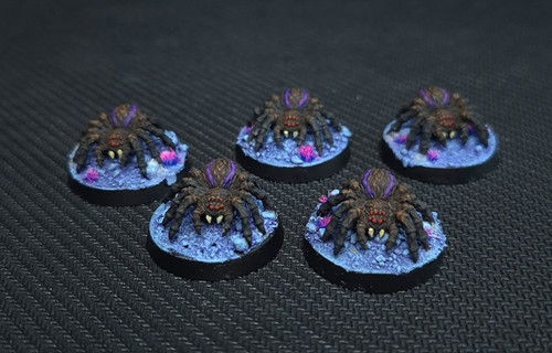 Miniature ragno dipinto set - x5,