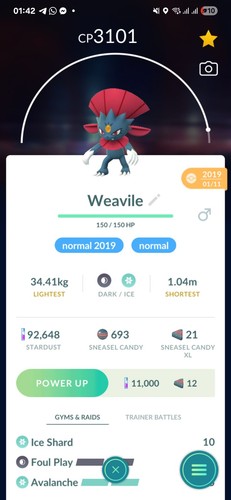 Weavile - , 2019)