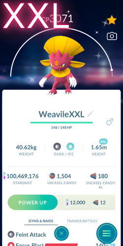Shiny weavile xxl - weavile,